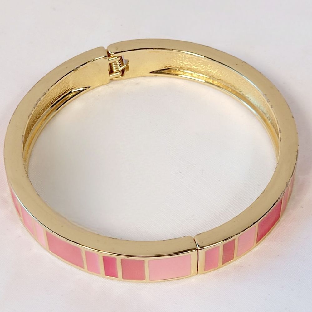 Vera Bradley Colorblock Enameled Pink and Gold Bracelet - Picture 6 of 6